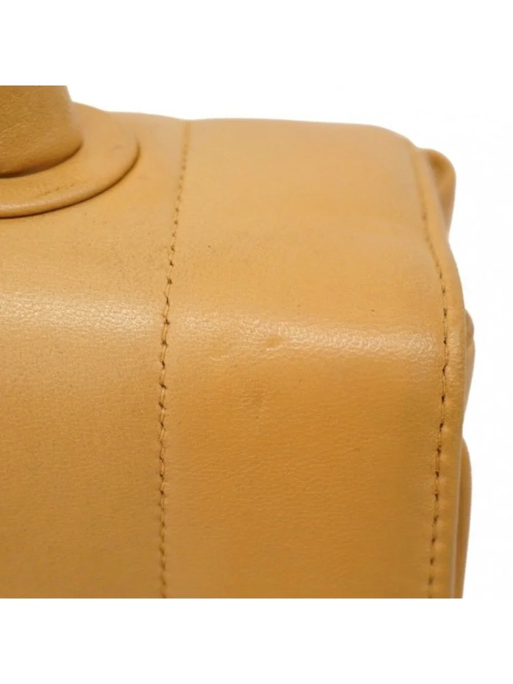 Chanel Handbag Mademoiselle Lambskin Beige Gold